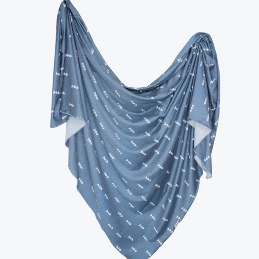 Copper Pearl knit swaddle blanket - north